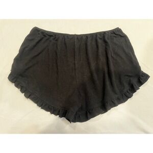 Express Ruffle Lounge Shorts Women's Size S Black Sleep Pajama Bottoms‎ Casual
